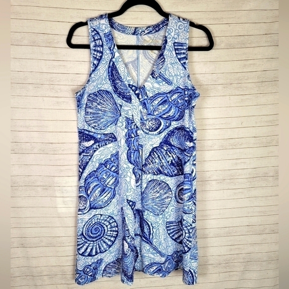 Lilly Pulitzer Amina Swing Dress in Blue Peri Pop Up Shells, sz XS - Picture 2 of 10